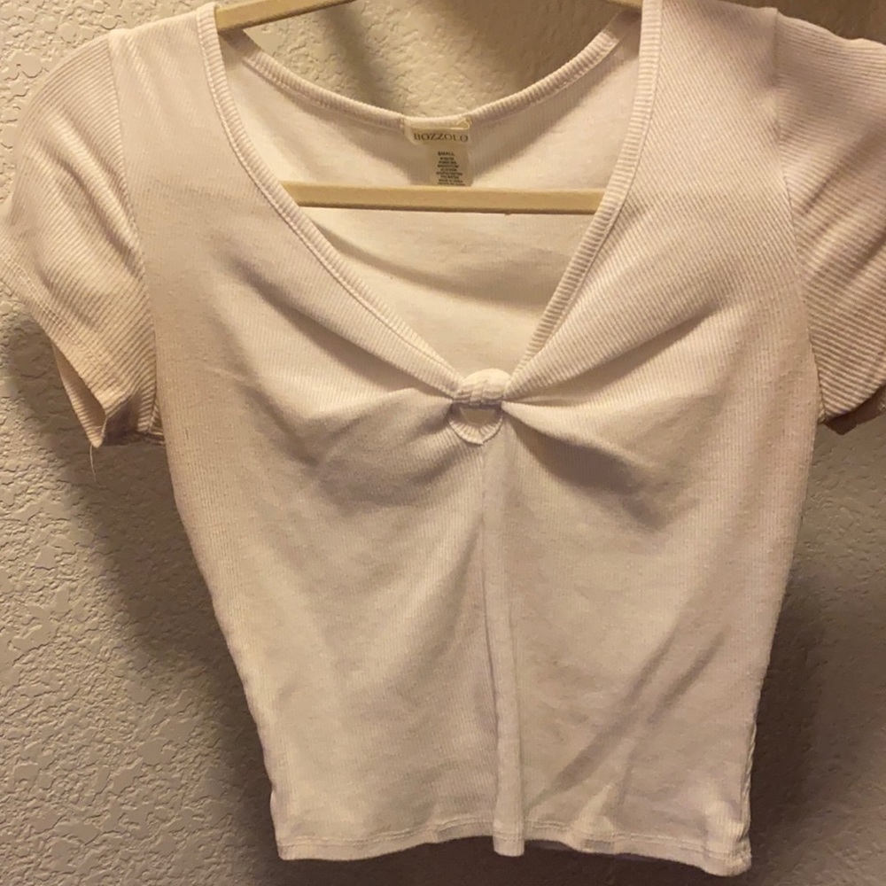White crop top